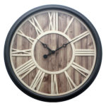 Brown Antique Finish Wall Clock
