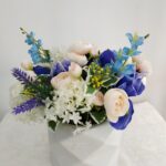 Artificial Roses In Ceramic Vase
